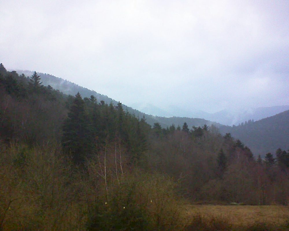 Le petit ballon vu depuis le Domaine Langmatt à Murbach le 01.03.2019 à 17:45 Le petit ballon (Alsace, Vosges) le 01.03.2019 à 17:45