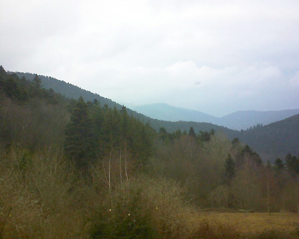 Le petit ballon vu depuis le Domaine Langmatt à Murbach le 02.03.2019 à 07:45 Le petit ballon (Alsace, Vosges) le 02.03.2019 à 07:45