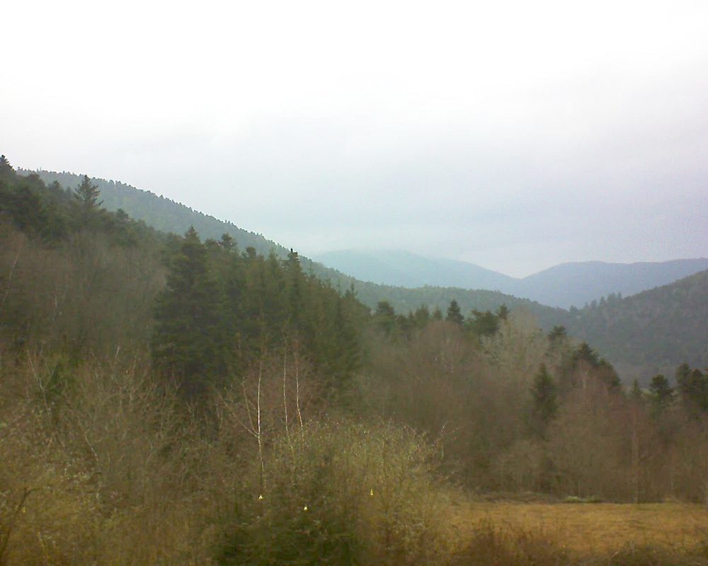 Le petit ballon vu depuis le Domaine Langmatt à Murbach le 02.03.2019 à 09:00 Le petit ballon (Alsace, Vosges) le 02.03.2019 à 09:00