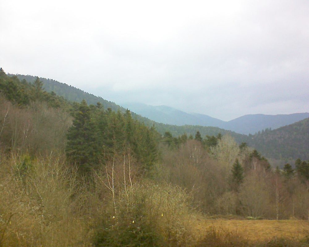 Le petit ballon vu depuis le Domaine Langmatt à Murbach le 02.03.2019 à 09:30 Le petit ballon (Alsace, Vosges) le 02.03.2019 à 09:30