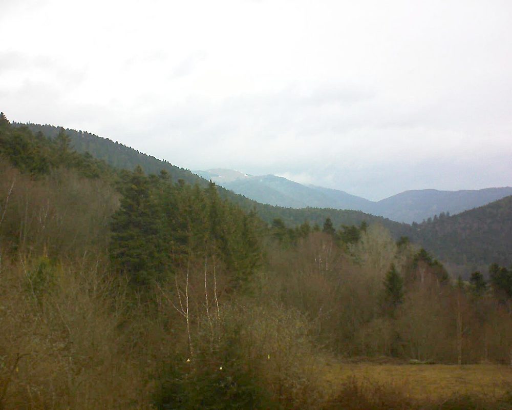 Le petit ballon vu depuis le Domaine Langmatt à Murbach le 02.03.2019 à 10:00 Le petit ballon (Alsace, Vosges) le 02.03.2019 à 10:00