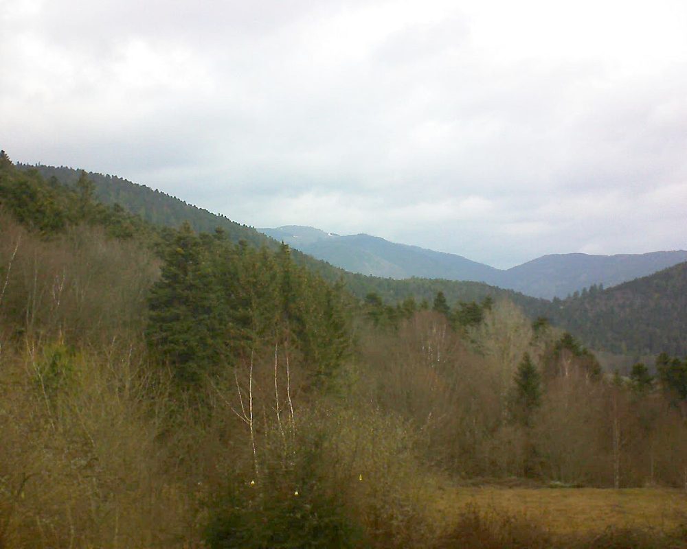Le petit ballon vu depuis le Domaine Langmatt à Murbach le 02.03.2019 à 10:15 Le petit ballon (Alsace, Vosges) le 02.03.2019 à 10:15