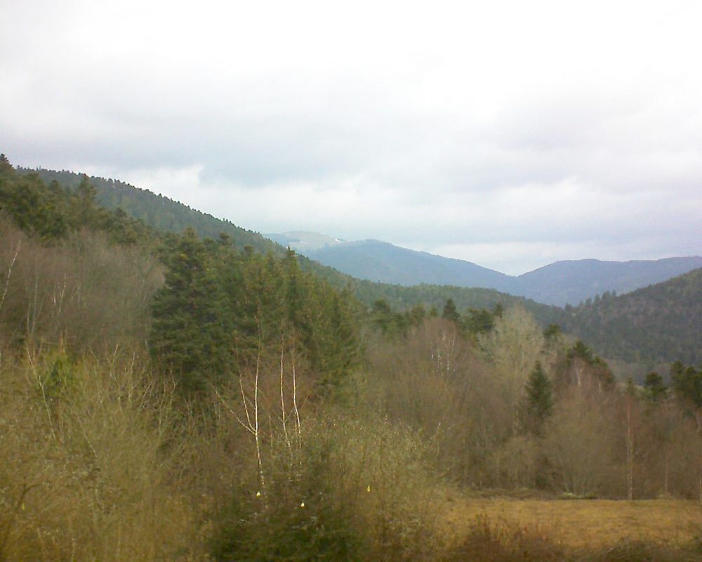 Le petit ballon vu depuis le Domaine Langmatt à Murbach le 02.03.2019 à 10:30 Le petit ballon (Alsace, Vosges) le 02.03.2019 à 10:30