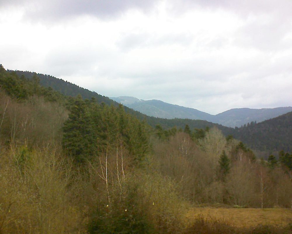 Le petit ballon vu depuis le Domaine Langmatt à Murbach le 02.03.2019 à 10:45 Le petit ballon (Alsace, Vosges) le 02.03.2019 à 10:45