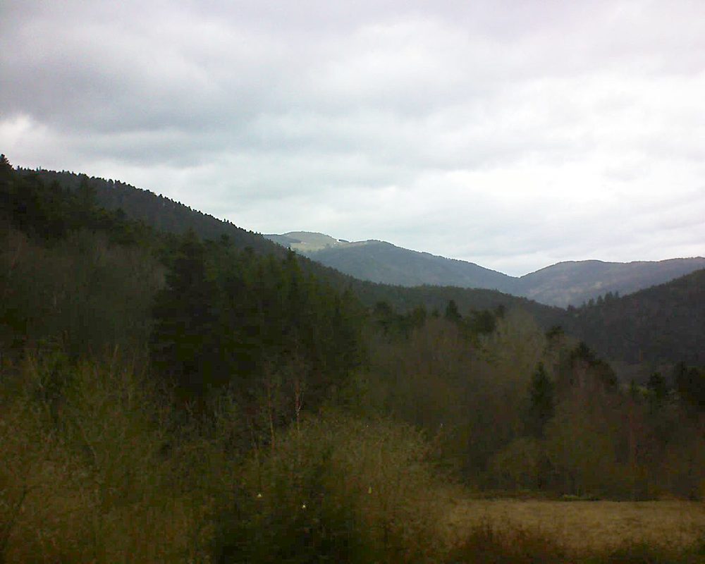 Le petit ballon vu depuis le Domaine Langmatt à Murbach le 02.03.2019 à 13:45 Le petit ballon (Alsace, Vosges) le 02.03.2019 à 13:45