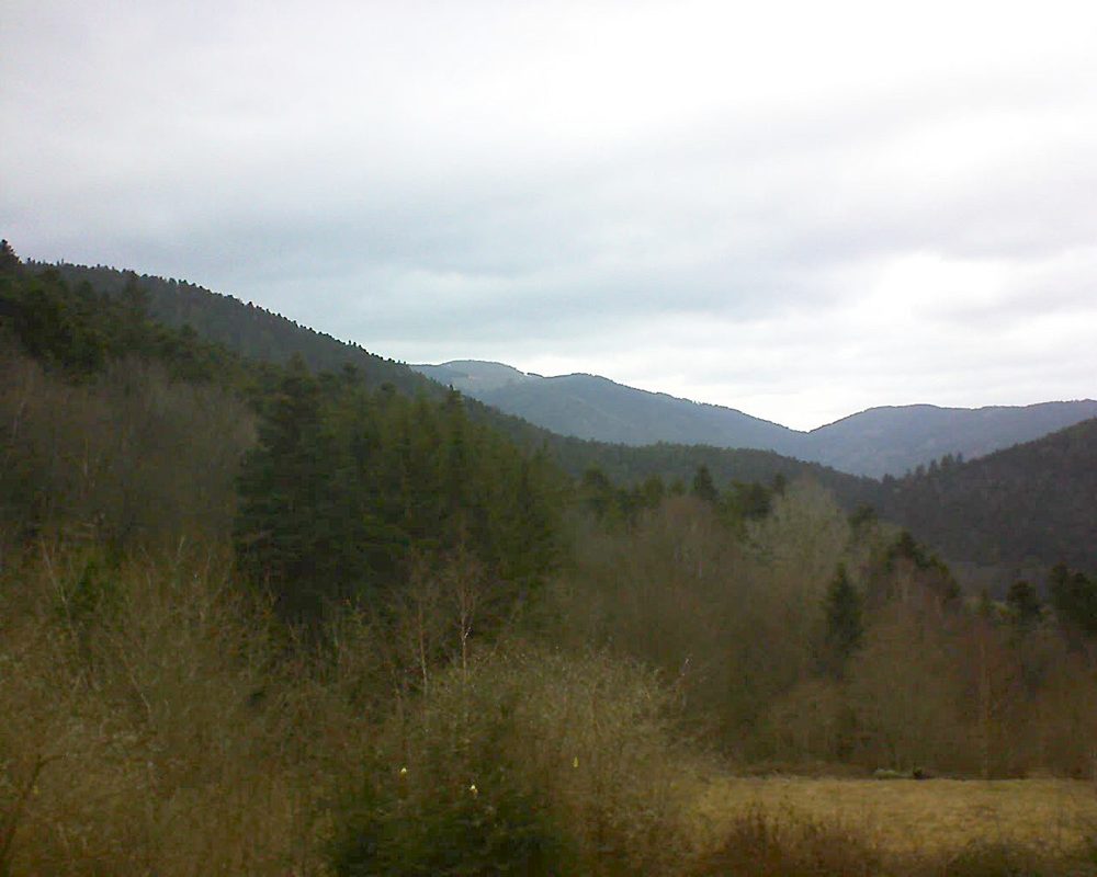Le petit ballon vu depuis le Domaine Langmatt à Murbach le 02.03.2019 à 14:15 Le petit ballon (Alsace, Vosges) le 02.03.2019 à 14:15