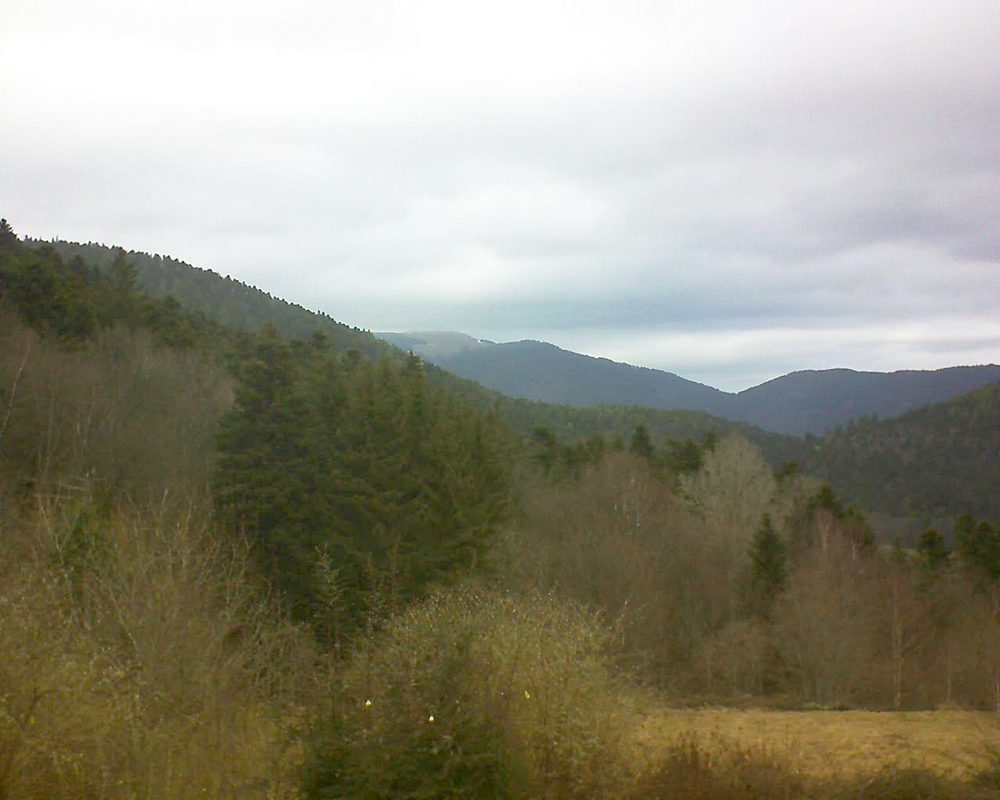 Le petit ballon vu depuis le Domaine Langmatt à Murbach le 02.03.2019 à 15:45 Le petit ballon (Alsace, Vosges) le 02.03.2019 à 15:45