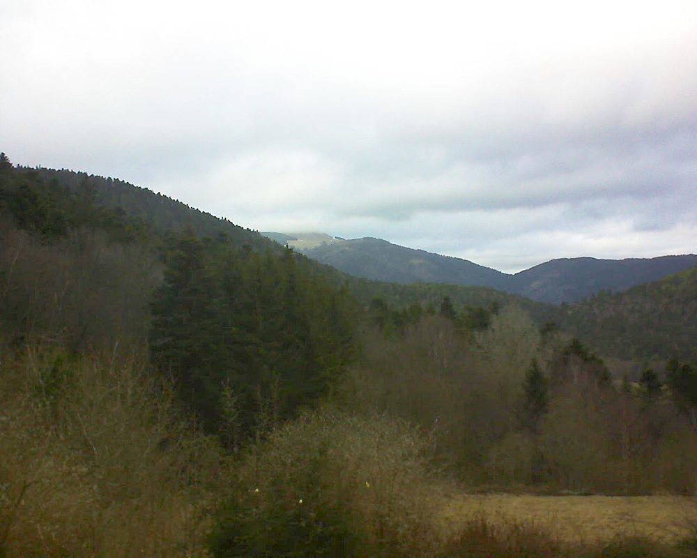 Le petit ballon vu depuis le Domaine Langmatt à Murbach le 02.03.2019 à 17:00 Le petit ballon (Alsace, Vosges) le 02.03.2019 à 17:00
