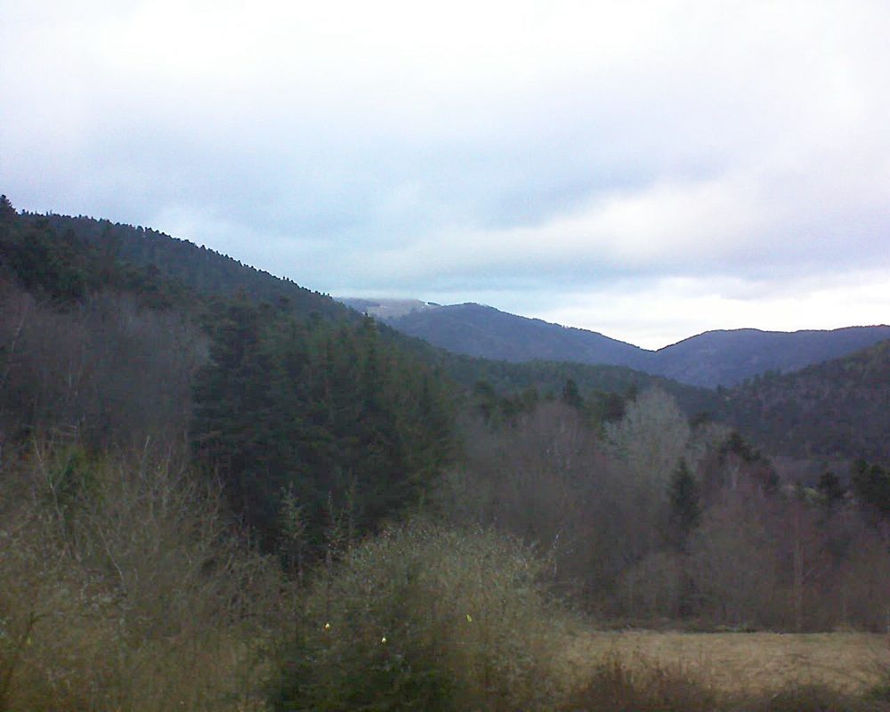 Le petit ballon vu depuis le Domaine Langmatt à Murbach le 02.03.2019 à 17:30 Le petit ballon (Alsace, Vosges) le 02.03.2019 à 17:30