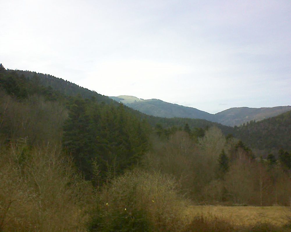 Le petit ballon vu depuis le Domaine Langmatt à Murbach le 03.03.2019 à 17:15 Le petit ballon (Alsace, Vosges) le 03.03.2019 à 17:15