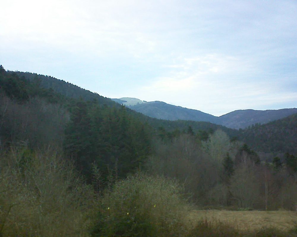 Le petit ballon vu depuis le Domaine Langmatt à Murbach le 03.03.2019 à 18:00 Le petit ballon (Alsace, Vosges) le 03.03.2019 à 18:00