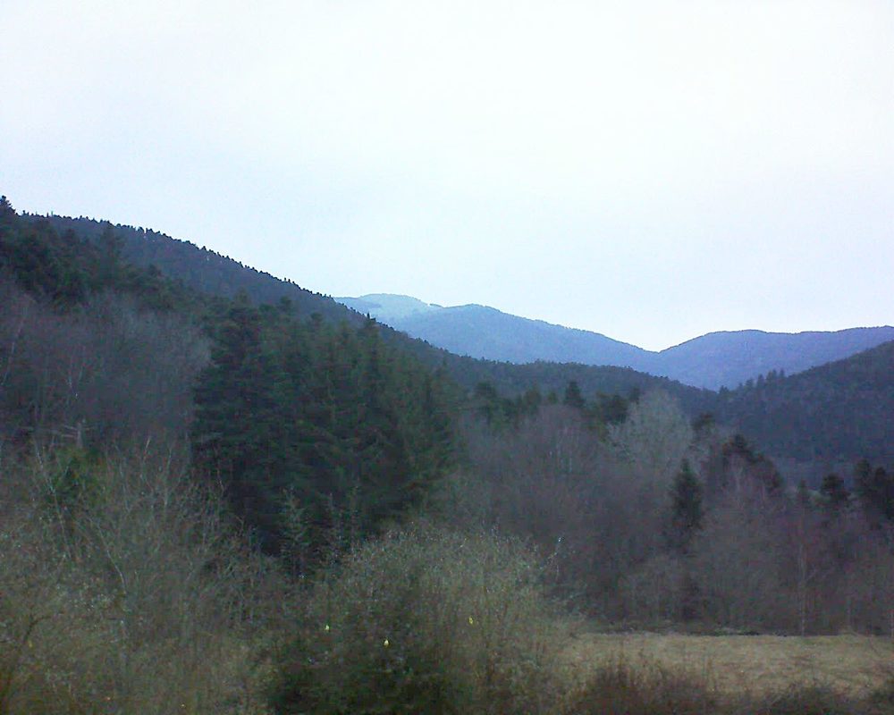 Le petit ballon vu depuis le Domaine Langmatt à Murbach le 04.03.2019 à 07:30 Le petit ballon (Alsace, Vosges) le 04.03.2019 à 07:30