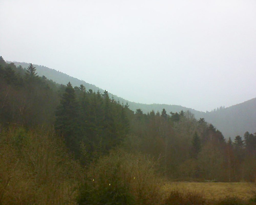 Le petit ballon vu depuis le Domaine Langmatt à Murbach le 04.03.2019 à 08:15 Le petit ballon (Alsace, Vosges) le 04.03.2019 à 08:15
