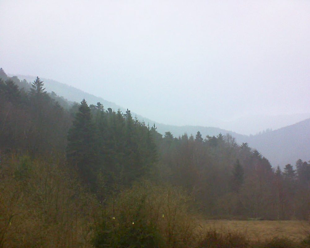 Le petit ballon vu depuis le Domaine Langmatt à Murbach le 04.03.2019 à 16:30 Le petit ballon (Alsace, Vosges) le 04.03.2019 à 16:30