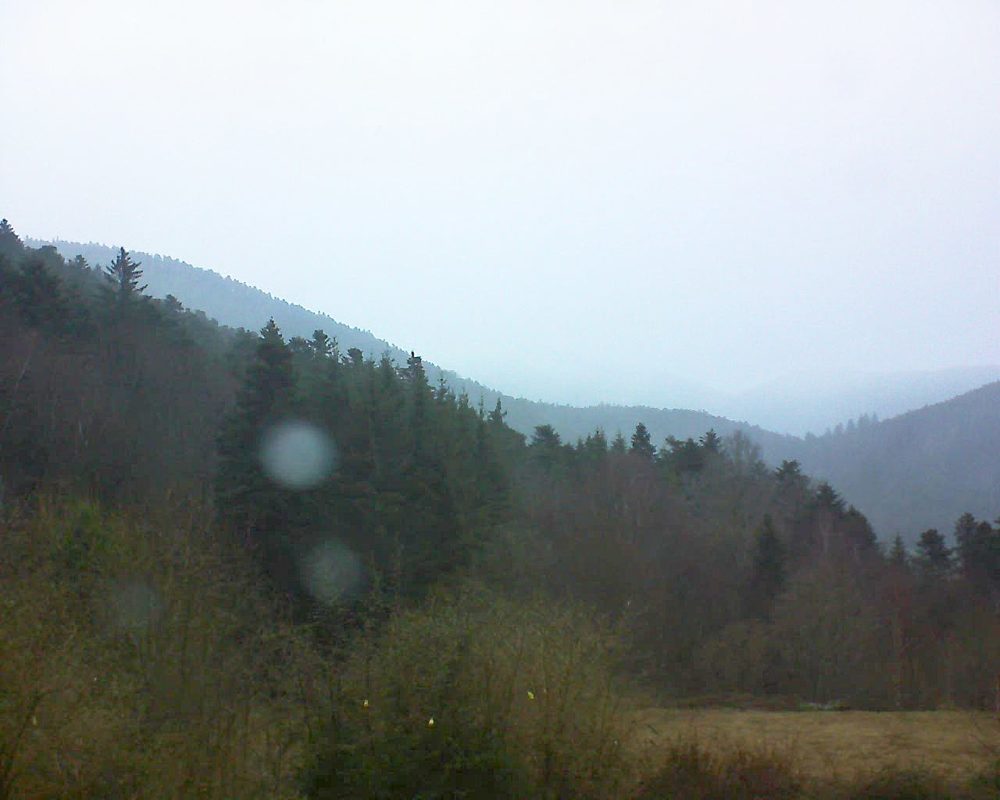 Le petit ballon vu depuis le Domaine Langmatt à Murbach le 04.03.2019 à 17:30 Le petit ballon (Alsace, Vosges) le 04.03.2019 à 17:30