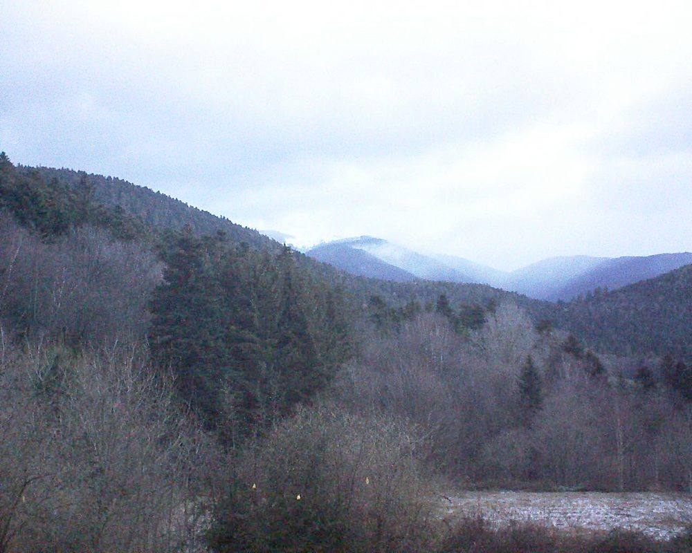 Le petit ballon vu depuis le Domaine Langmatt à Murbach le 05.03.2019 à 07:00 Le petit ballon (Alsace, Vosges) le 05.03.2019 à 07:00