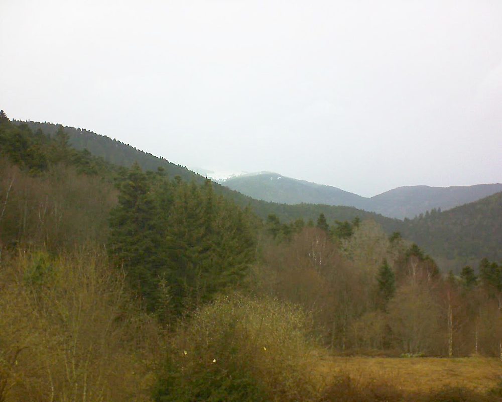 Le petit ballon vu depuis le Domaine Langmatt à Murbach le 05.03.2019 à 13:30 Le petit ballon (Alsace, Vosges) le 05.03.2019 à 13:30