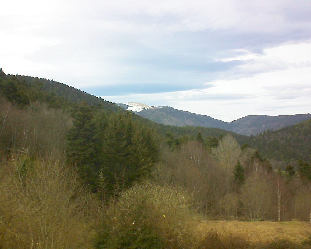 Le petit ballon vu depuis le Domaine Langmatt à Murbach le 06.03.2019 à 14:15 Le petit ballon (Alsace, Vosges) le 06.03.2019 à 14:15