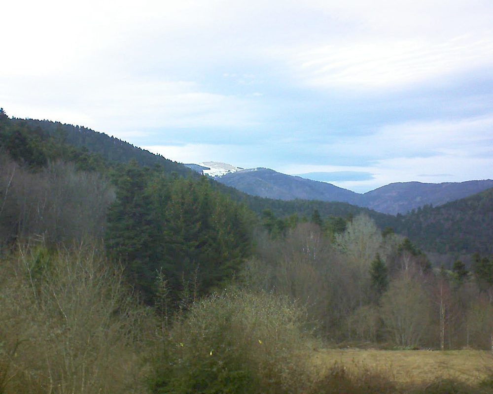 Le petit ballon vu depuis le Domaine Langmatt à Murbach le 06.03.2019 à 15:30 Le petit ballon (Alsace, Vosges) le 06.03.2019 à 15:30