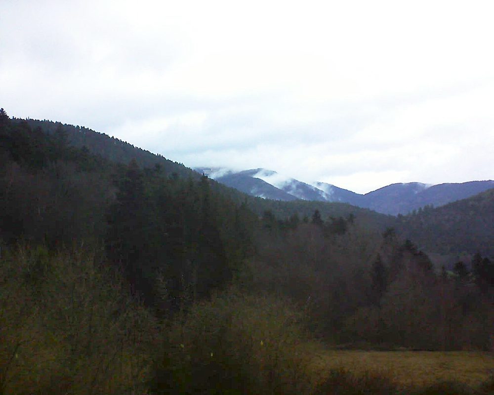 Le petit ballon vu depuis le Domaine Langmatt à Murbach le 07.03.2019 à 07:30 Le petit ballon (Alsace, Vosges) le 07.03.2019 à 07:30