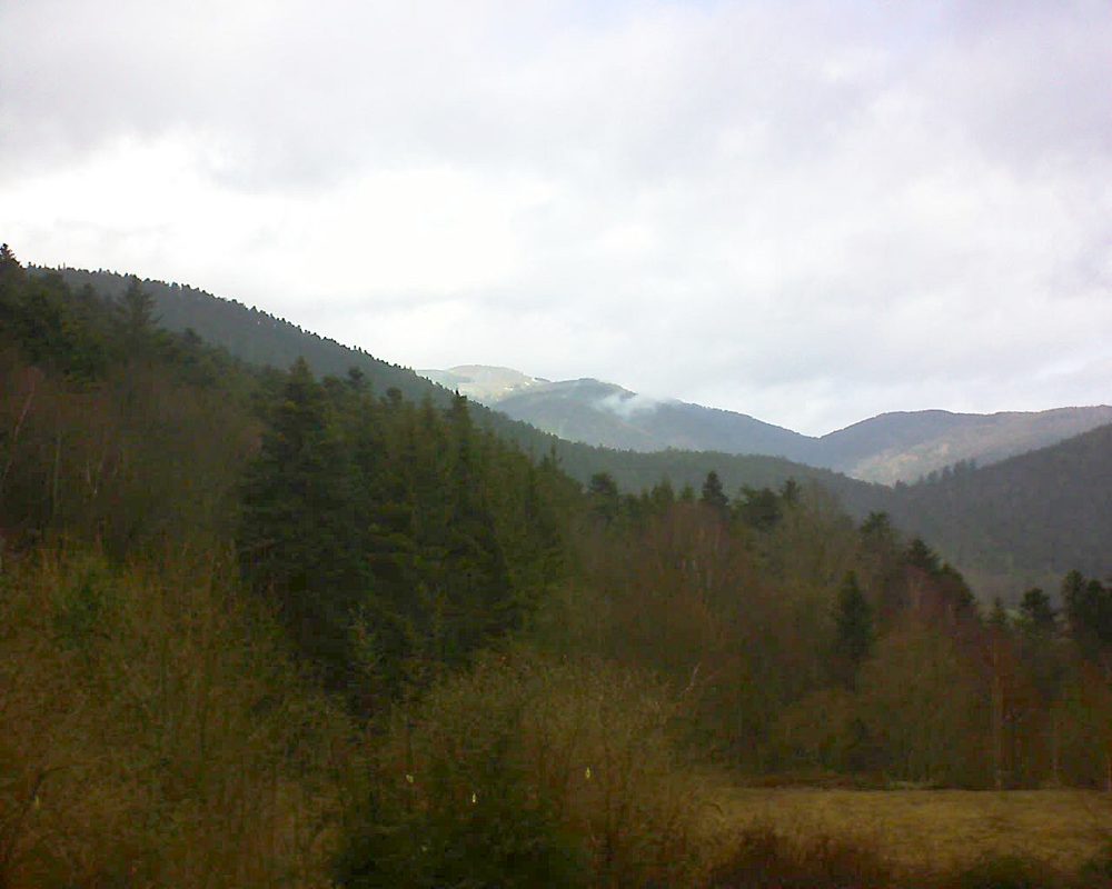 Le petit ballon vu depuis le Domaine Langmatt à Murbach le 07.03.2019 à 11:15 Le petit ballon (Alsace, Vosges) le 07.03.2019 à 11:15