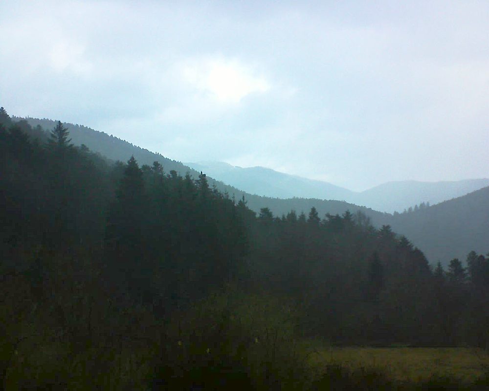Le petit ballon vu depuis le Domaine Langmatt à Murbach le 07.03.2019 à 17:45 Le petit ballon (Alsace, Vosges) le 07.03.2019 à 17:45