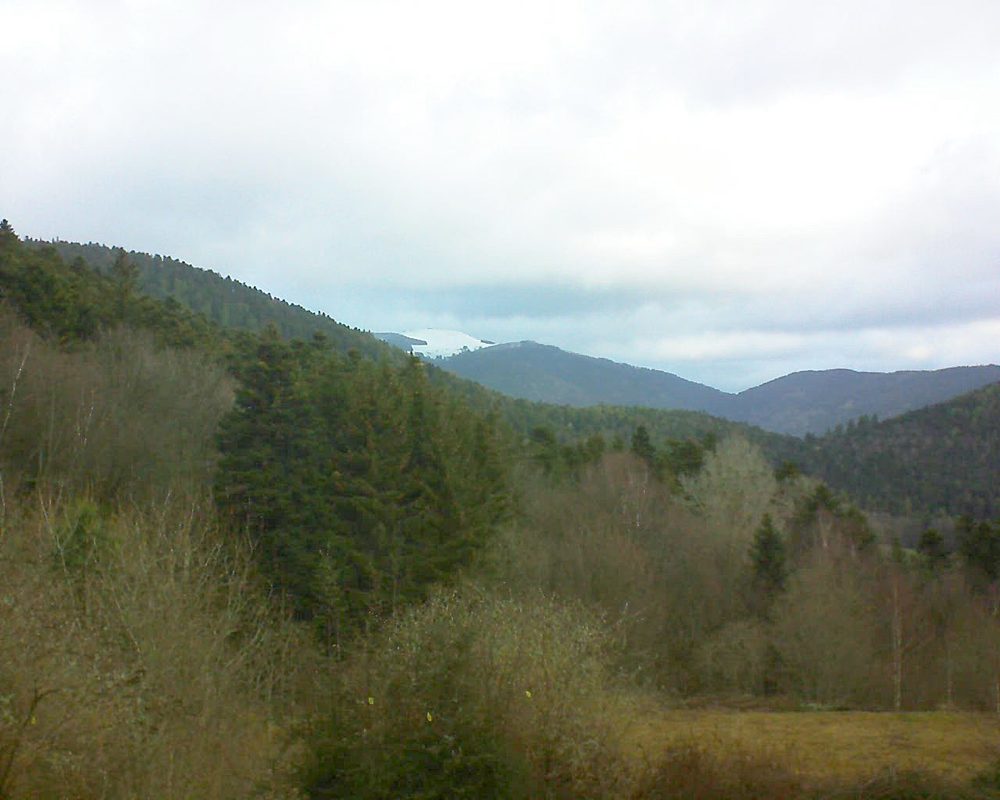 Le petit ballon vu depuis le Domaine Langmatt à Murbach le 08.03.2019 à 08:00 Le petit ballon (Alsace, Vosges) le 08.03.2019 à 08:00