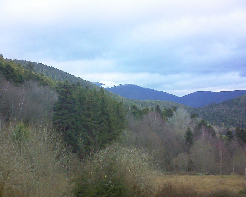 Le petit ballon vu depuis le Domaine Langmatt à Murbach le 08.03.2019 à 08:15 Le petit ballon (Alsace, Vosges) le 08.03.2019 à 08:15