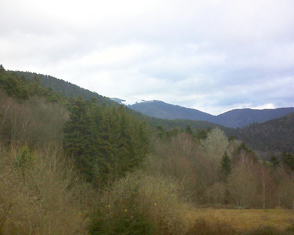 Le petit ballon vu depuis le Domaine Langmatt à Murbach le 08.03.2019 à 09:00 Le petit ballon (Alsace, Vosges) le 08.03.2019 à 09:00