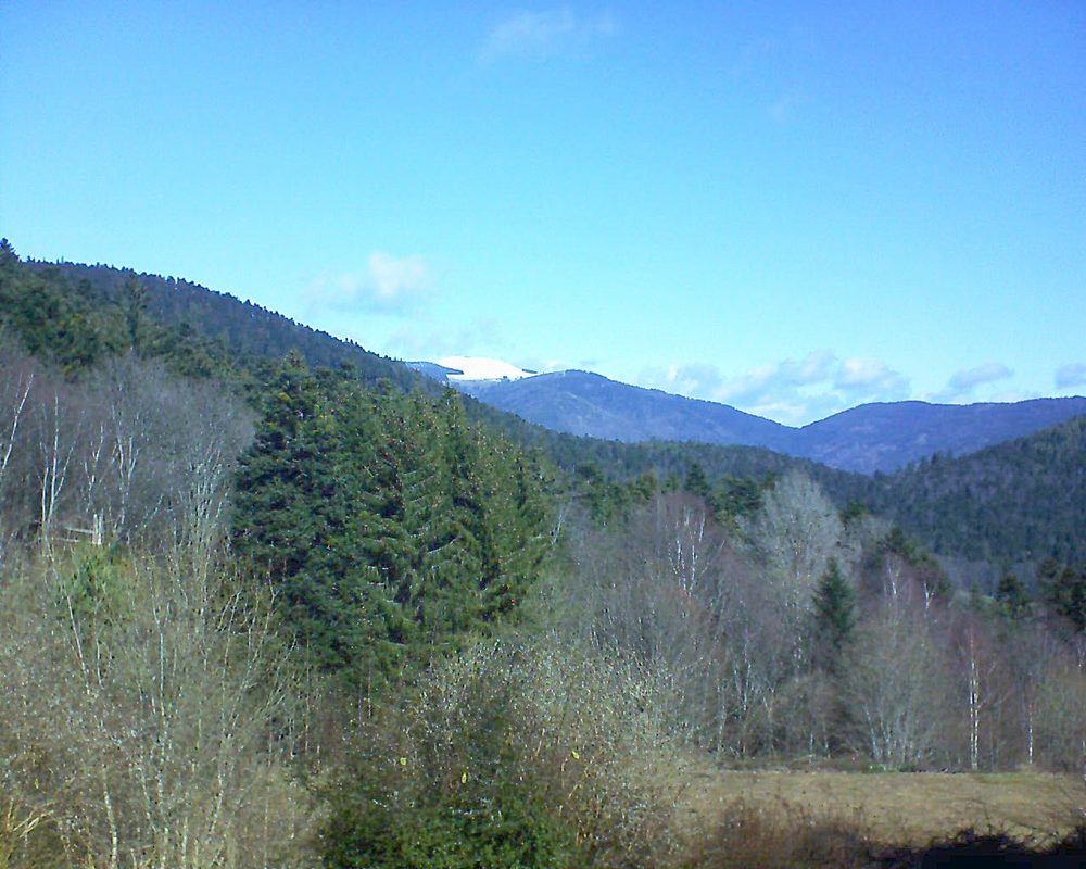Le petit ballon vu depuis le Domaine Langmatt à Murbach le 08.03.2019 à 11:15 Le petit ballon (Alsace, Vosges) le 08.03.2019 à 11:15