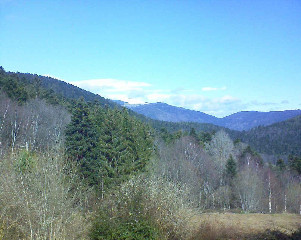 Le petit ballon vu depuis le Domaine Langmatt à Murbach le 08.03.2019 à 11:45 Le petit ballon (Alsace, Vosges) le 08.03.2019 à 11:45