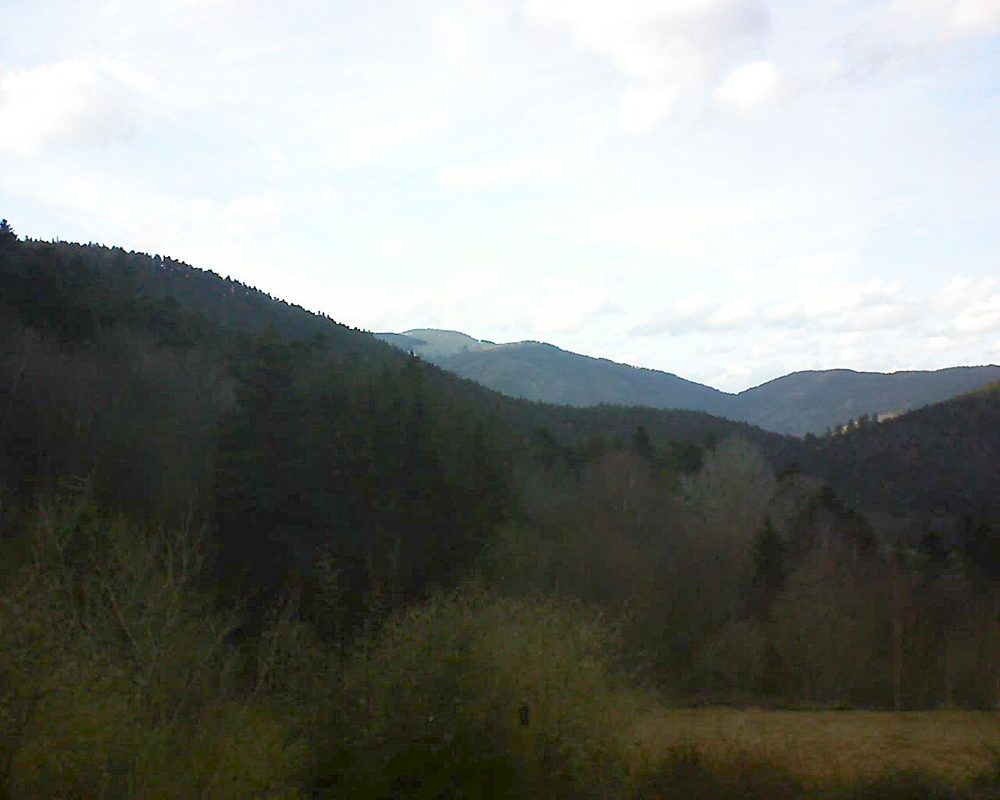 Le petit ballon vu depuis le Domaine Langmatt à Murbach le 08.03.2019 à 17:30 Le petit ballon (Alsace, Vosges) le 08.03.2019 à 17:30