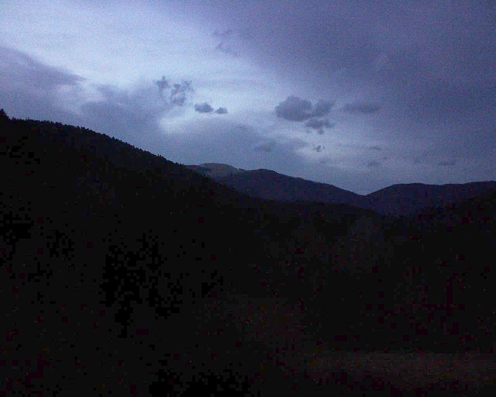 Le petit ballon vu depuis le Domaine Langmatt à Murbach le 08.03.2019 à 18:45 Le petit ballon (Alsace, Vosges) le 08.03.2019 à 18:45