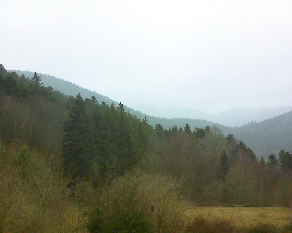 Le petit ballon vu depuis le Domaine Langmatt à Murbach le 09.03.2019 à 07:45 Le petit ballon (Alsace, Vosges) le 09.03.2019 à 07:45