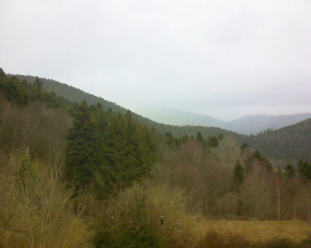 Le petit ballon vu depuis le Domaine Langmatt à Murbach le 09.03.2019 à 11:30 Le petit ballon (Alsace, Vosges) le 09.03.2019 à 11:30