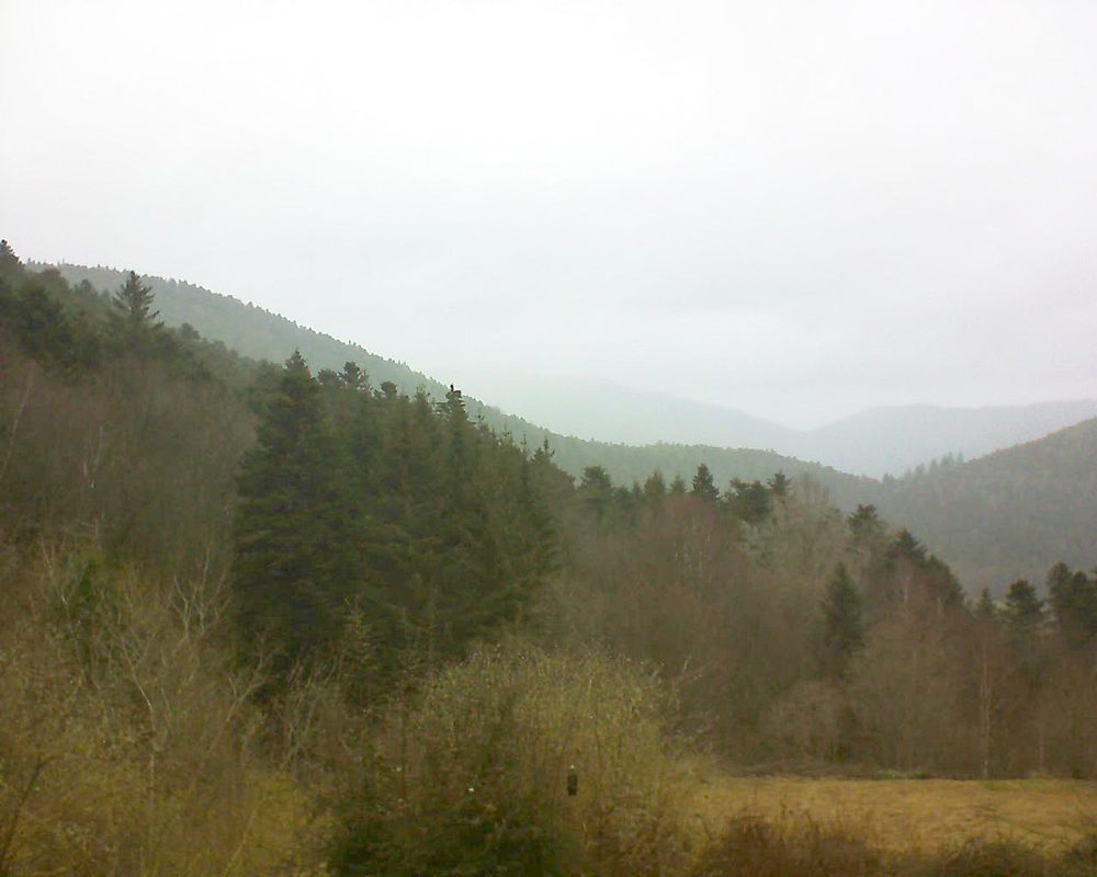 Le petit ballon vu depuis le Domaine Langmatt à Murbach le 09.03.2019 à 12:30 Le petit ballon (Alsace, Vosges) le 09.03.2019 à 12:30