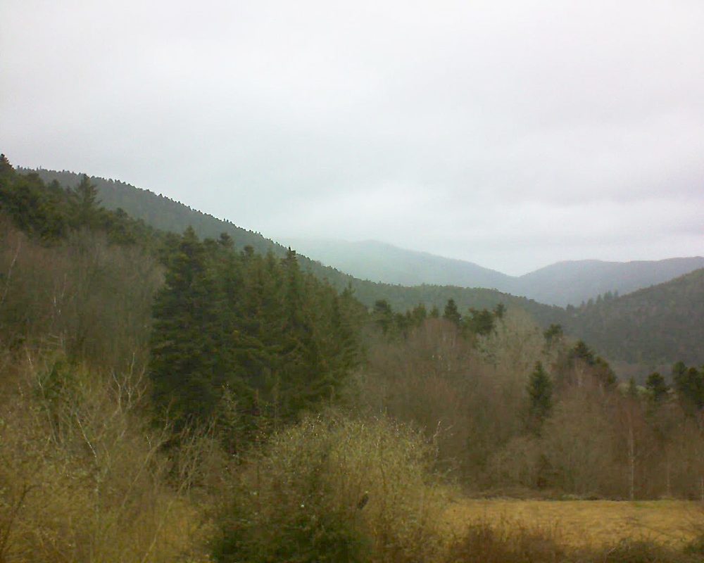 Le petit ballon vu depuis le Domaine Langmatt à Murbach le 09.03.2019 à 12:45 Le petit ballon (Alsace, Vosges) le 09.03.2019 à 12:45