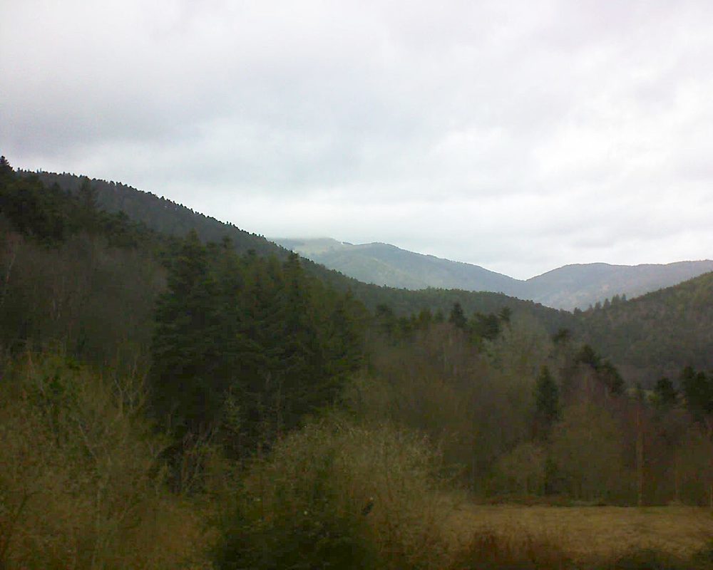 Le petit ballon vu depuis le Domaine Langmatt à Murbach le 09.03.2019 à 14:30 Le petit ballon (Alsace, Vosges) le 09.03.2019 à 14:30