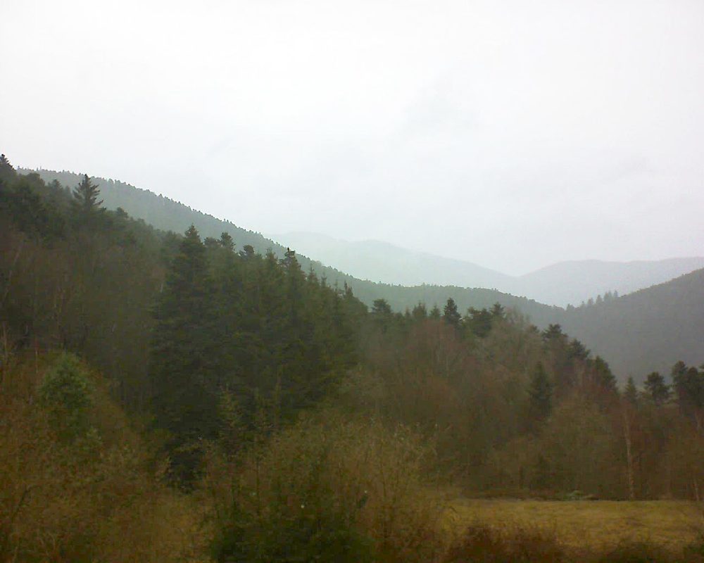 Le petit ballon vu depuis le Domaine Langmatt à Murbach le 09.03.2019 à 15:30 Le petit ballon (Alsace, Vosges) le 09.03.2019 à 15:30