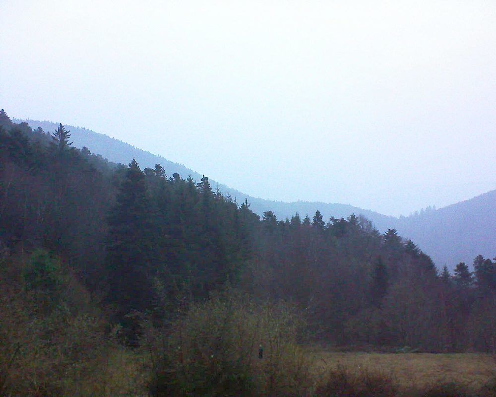 Le petit ballon vu depuis le Domaine Langmatt à Murbach le 10.03.2019 à 07:15 Le petit ballon (Alsace, Vosges) le 10.03.2019 à 07:15