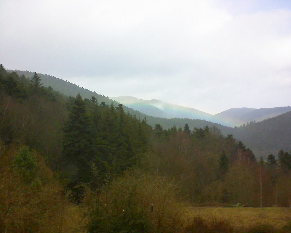 Le petit ballon vu depuis le Domaine Langmatt à Murbach le 10.03.2019 à 12:15 Le petit ballon (Alsace, Vosges) le 10.03.2019 à 12:15