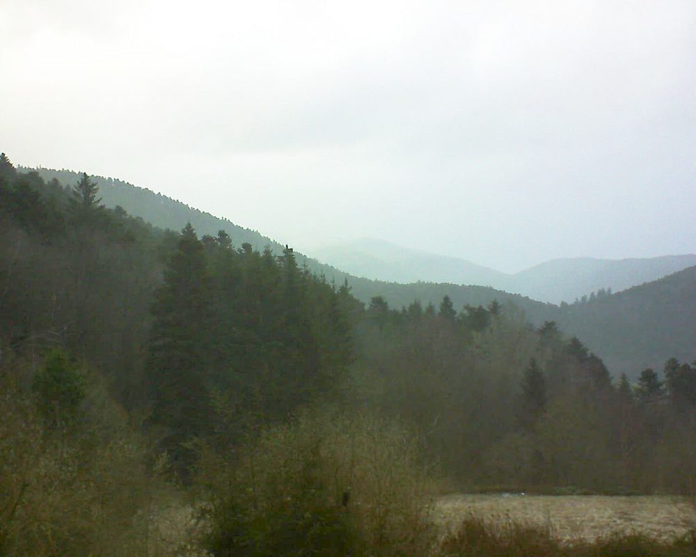 Le petit ballon vu depuis le Domaine Langmatt à Murbach le 11.03.2019 à 07:15 Le petit ballon (Alsace, Vosges) le 11.03.2019 à 07:15