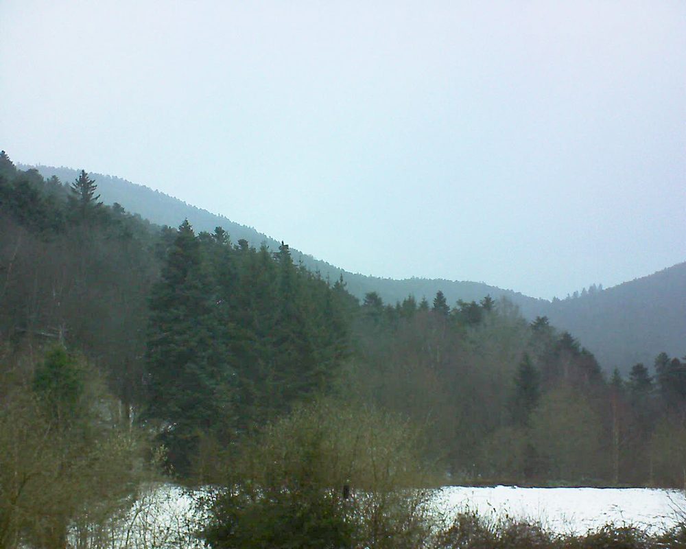 Le petit ballon vu depuis le Domaine Langmatt à Murbach le 11.03.2019 à 17:30 Le petit ballon (Alsace, Vosges) le 11.03.2019 à 17:30