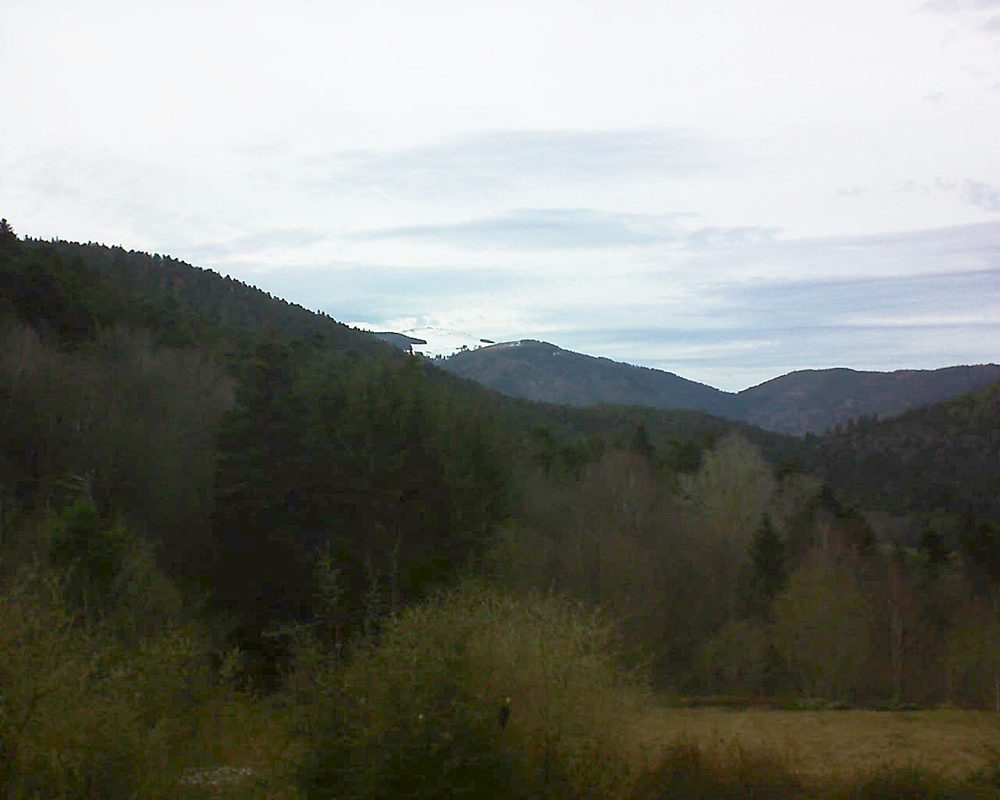 Le petit ballon vu depuis le Domaine Langmatt à Murbach le 12.03.2019 à 17:30 Le petit ballon (Alsace, Vosges) le 12.03.2019 à 17:30