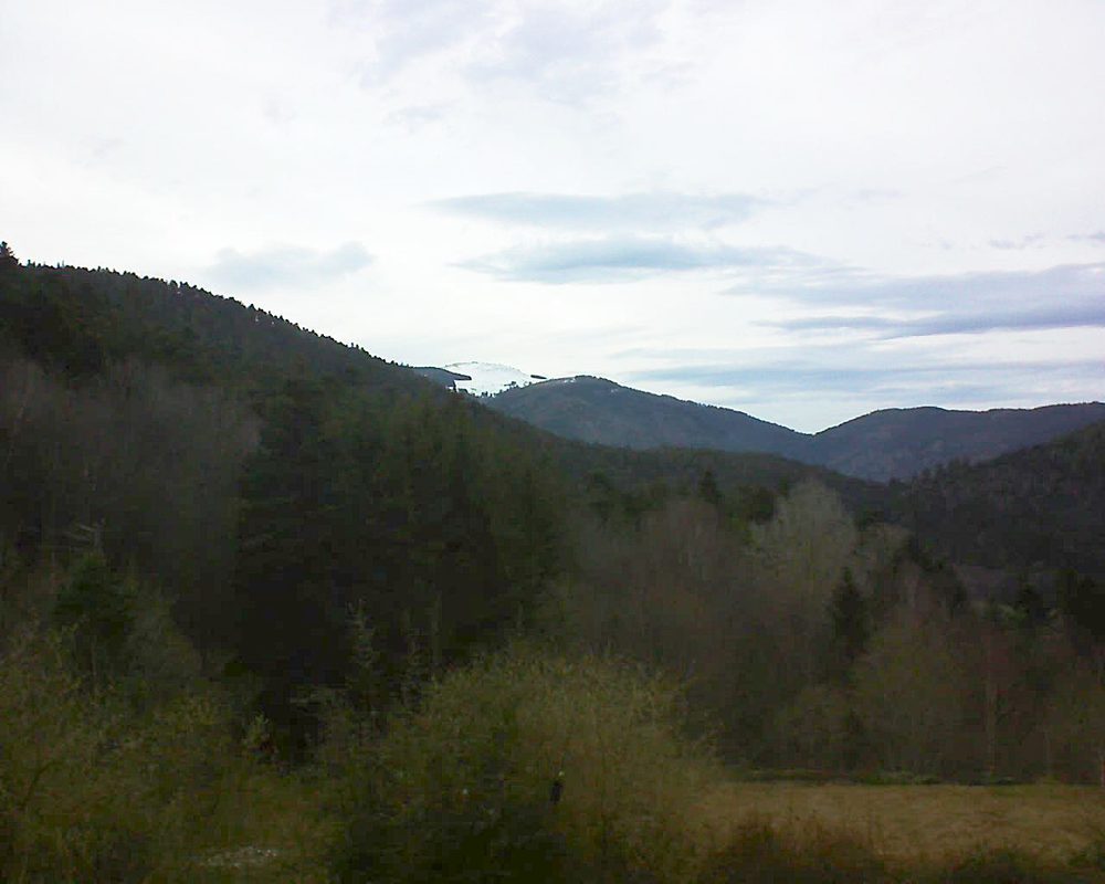 Le petit ballon vu depuis le Domaine Langmatt à Murbach le 12.03.2019 à 17:45 Le petit ballon (Alsace, Vosges) le 12.03.2019 à 17:45