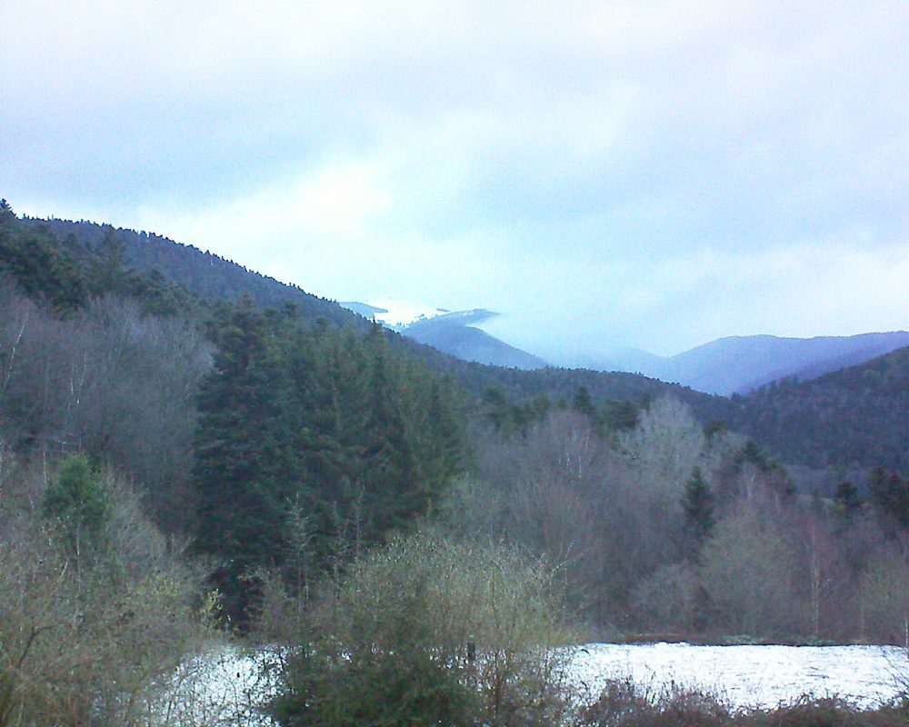 Le petit ballon vu depuis le Domaine Langmatt à Murbach le 13.03.2019 à 07:00 Le petit ballon (Alsace, Vosges) le 13.03.2019 à 07:00