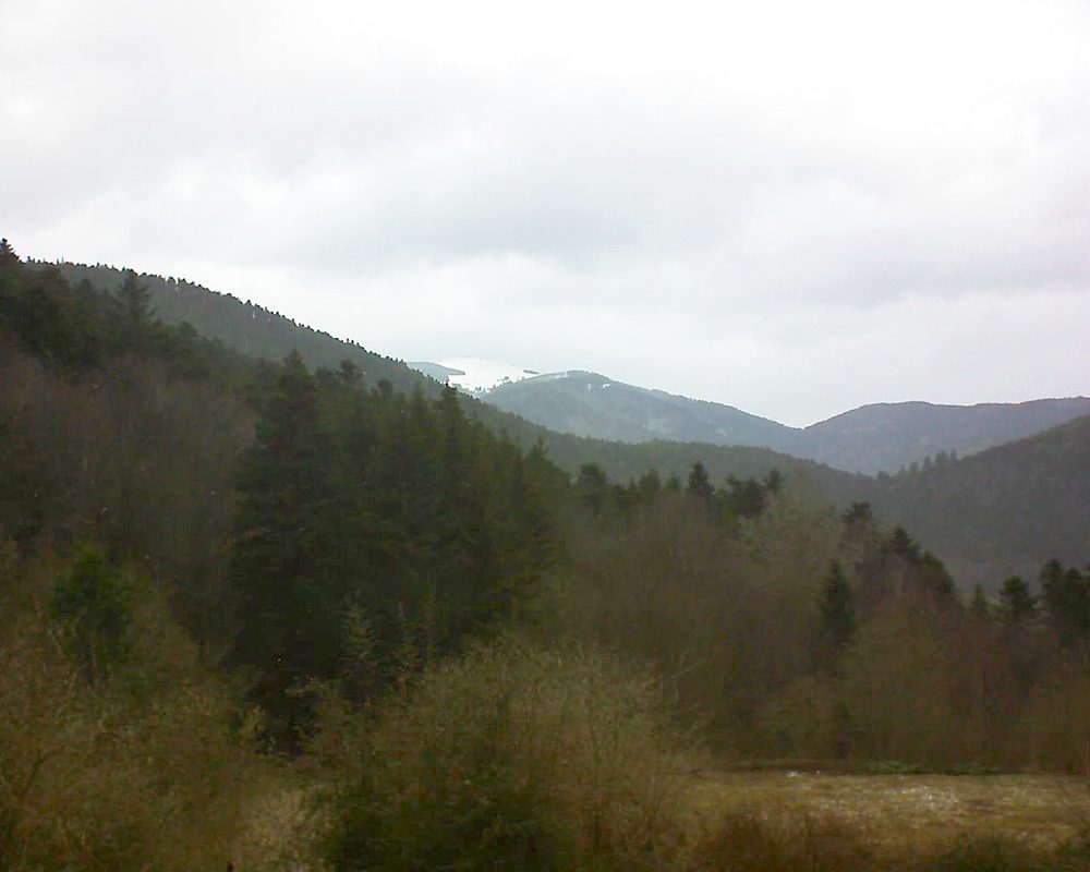 Le petit ballon vu depuis le Domaine Langmatt à Murbach le 13.03.2019 à 10:15 Le petit ballon (Alsace, Vosges) le 13.03.2019 à 10:15