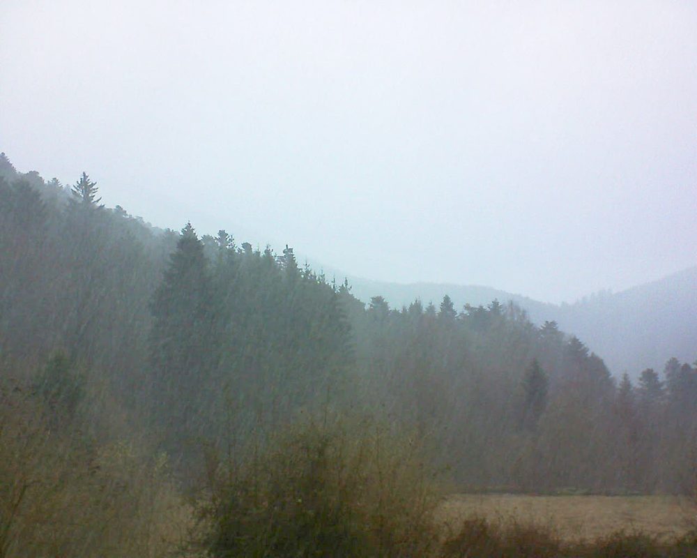 Le petit ballon vu depuis le Domaine Langmatt à Murbach le 13.03.2019 à 17:00 Le petit ballon (Alsace, Vosges) le 13.03.2019 à 17:00