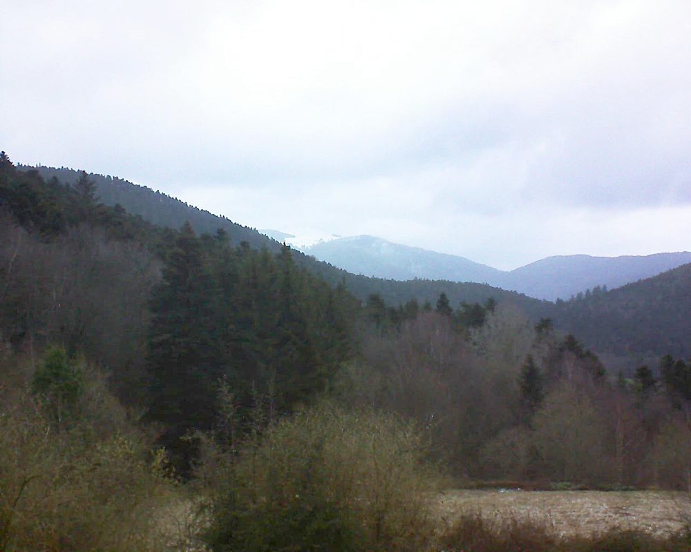 Le petit ballon vu depuis le Domaine Langmatt à Murbach le 14.03.2019 à 07:15 Le petit ballon (Alsace, Vosges) le 14.03.2019 à 07:15