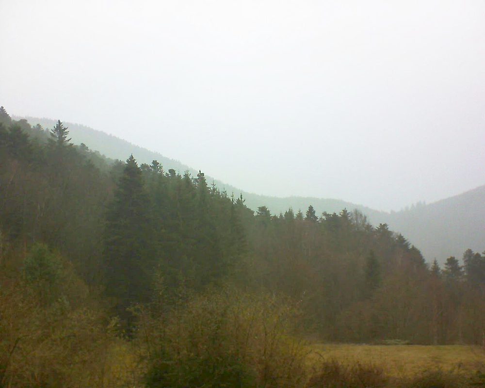Le petit ballon vu depuis le Domaine Langmatt à Murbach le 15.03.2019 à 14:00 Le petit ballon (Alsace, Vosges) le 15.03.2019 à 14:00